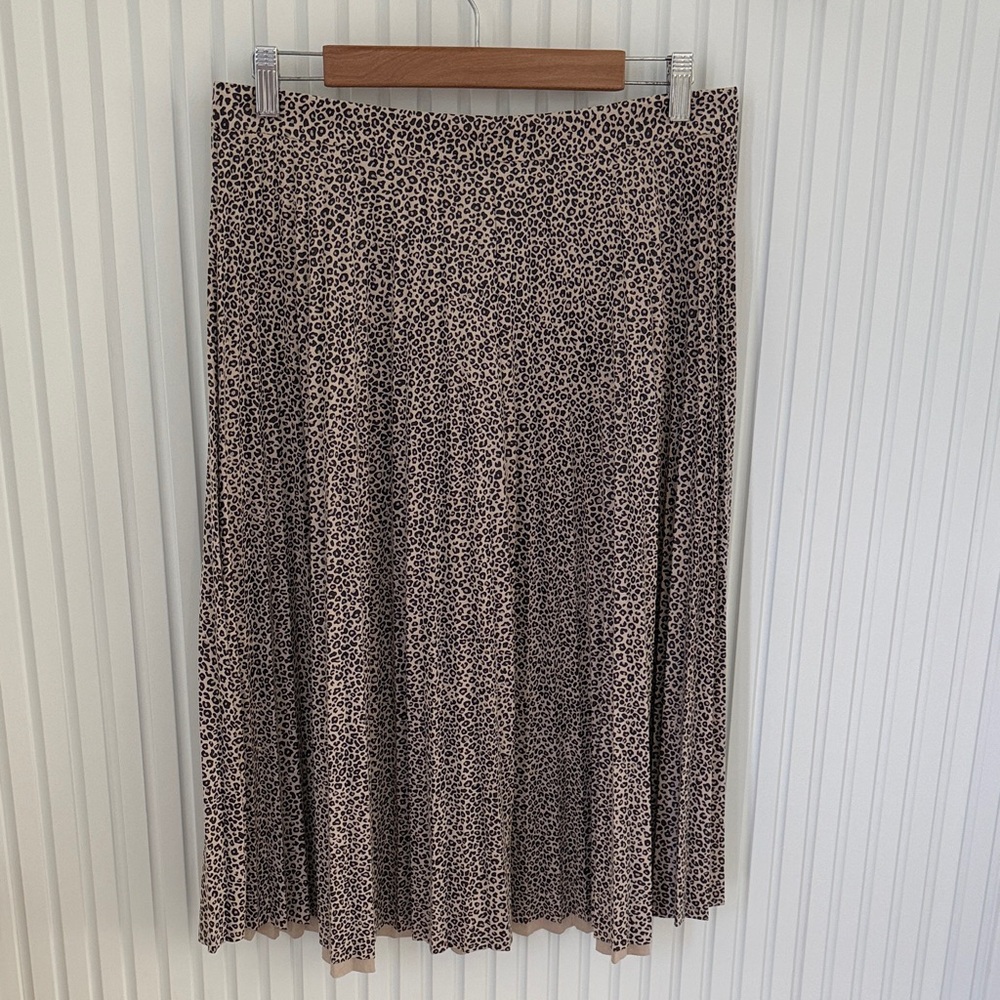 Leopard Print Midi Skirt